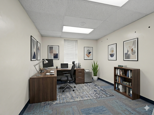 Suite 103 furnished office visualization
